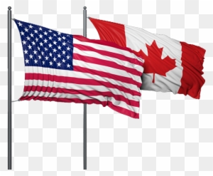 File Flag Map Of Canada And United States American - Canada Flag Map ...