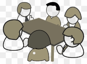 Meeting, Conference, People, Table, Scientists - Principal Meeting With Teacher Clipart