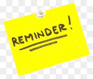 Friendly Reminder Note Clipart - Reminder Clip Art - Free Transparent