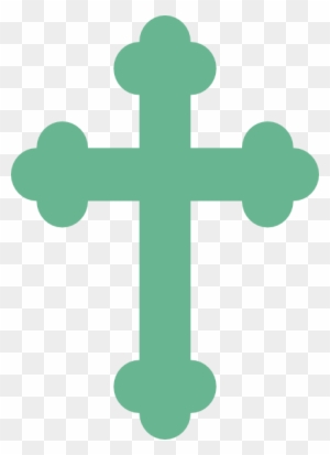 Mint Christening Cross Clip Art At Clker Com Vector - Christening Cross
