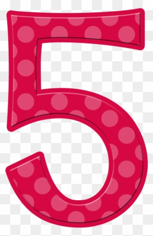 I Created Two Pages - Number 5 Polka Dots Png