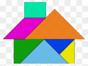 White House Clipart Tangram - Tangram Using Geometrical Shapes