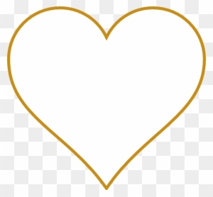 Open Gold Heart Clip Art At Clker - Gold Heart Outline Transparent