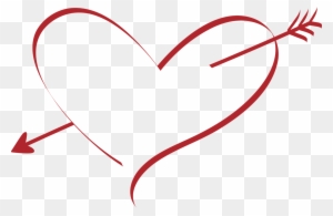 Wedding, Heart Love Wedding Amor Arrow Red Pierced - Cupid Arrow Heart Png