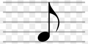 Musical Note Quaver - Note With Two Lines Through