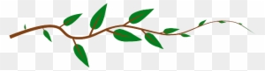 Vine Leaves Green Plantjungle Vine Border Clipart - Tree Branch Shower Curtain