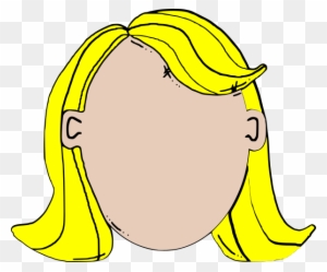 Gray Hair Clip Art At Clker - Cartoon Girl With Blonde Hair