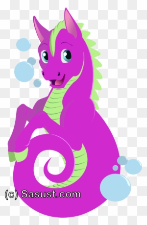 Cute Toon Seahorse By Sasust On Deviantart - Stock Photography