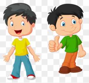 Personnages, Illustration, Individu, Personne, Gens - Boy And Girl Standing Clipart