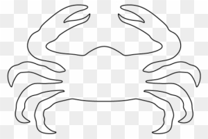 Use The Printable Pattern For Crafts, Creating Stencils, - Outline Of A Crab