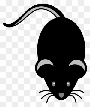 Black Mouse Light Grey Eyes Clip Art At Clker - Clipart Black Mouse