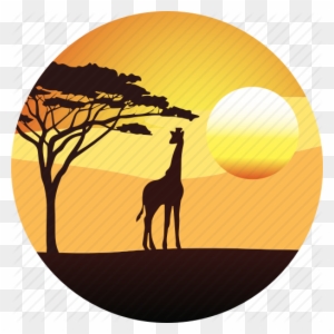 Africa, Giraffe, Horizon, Landscape, Nature, Safari, - Safari Travel Icon