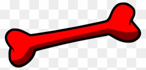 Red Dog Bone Clip Art - Red Dog Bone Clipart