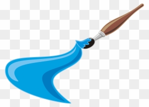 Blue Clipart Paintbrush Pencil And In Color Blue - Paint Brush Clip Art