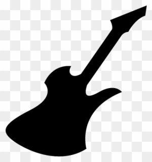 Rockstar Electric Guitar Silhouette Vector - Rock And Roll Icon Rockstar Electric Guitar Silhouette Vector - Rock And Roll Icon