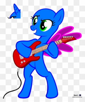 Mlp Vector Base - Mlp Pony Playing Guitar Base