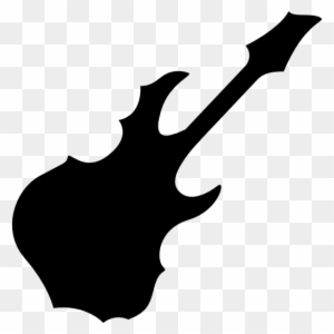 Electric Guitar For Heavy Rock Music Vector - Siluetas De Instrumentos Musicales Electric Guitar For Heavy Rock Music Vector - Siluetas De Instrumentos Musicales