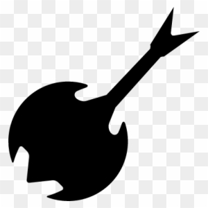 Guitar Music Instrument Black Silhouette Vector - Music Instruments Silhouette