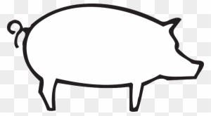 Barn Outline Outline Barn Farm Pig Art Animal Pictures - White Pig Silhouette Png