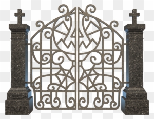 Halloween Graveyard Gate Png Clipart Image - Graveyard Gate Png