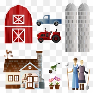 Tractor Barn, Flowers, Farm, Farmer, Pot, Silo, Spade, - We've Moved - New Address Announcement - Cozy Home