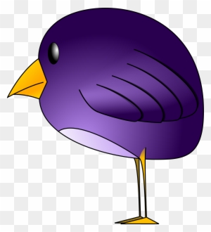 Bird Free Stock Photo Illustration Of A Blue Bird - Cartoon Purple Bird