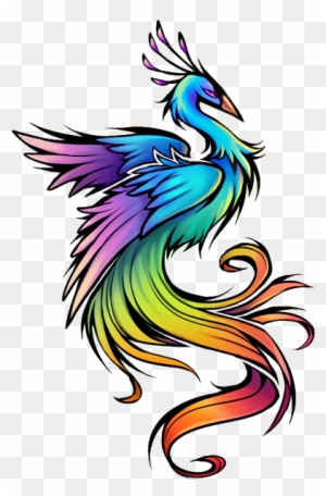 Bird Tattoo For Girls - Colourful Phoenix Tattoo