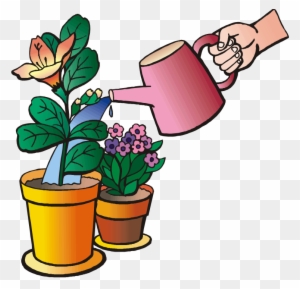 Watering Plants Clipart - Uses Of Water Cartoon