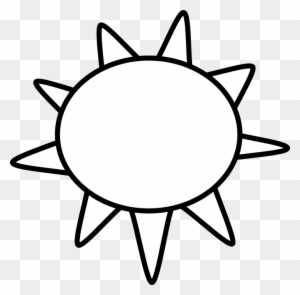 Black And White Symbol For Sunny Sky Vector Image Public - Black And White Sun Clipart