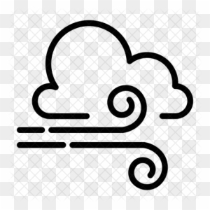 Cloudy & Windy Icon - Wind Icon Png