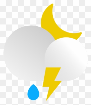 Weather, Half Moon, Cloud, Stormy, Storm, Rain, Thunerbolt - Meteorology