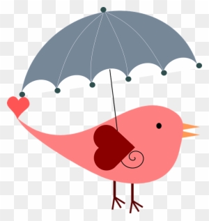 Whimsical Umbrella, Bird, Weather, Rain, Cute, Cover, - Bridal Shower Umbrella Clip Art