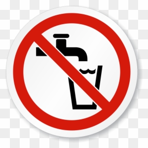 No Smoking Nogum Not Drinking Water Iso Sign Is - No Drinking Water Symbol