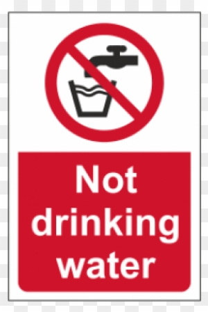 Prohibition Not Drinking Water - Sitesafe Do Not Drink Vinyl Sign - 75 X 100mm
