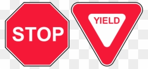 Blank Stop Sign Clip Art Download - Stop Sign Vs Yield Sign