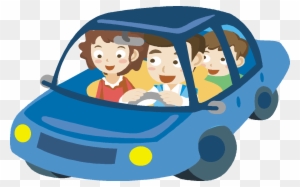 Blue Car Clipart Family Car - Family Driving In A Car