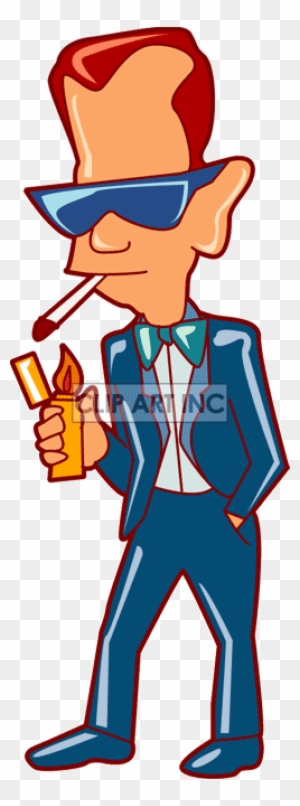 Cigarette Smoke Break Clip Art Free - Animated Man Smoking