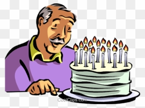 28 Collection Of Old Man Birthday Clipart High Quality, - Blowing Out Birthday Candles Clipart