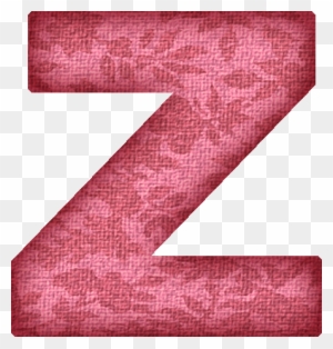 Pink Flower Fabric Letter Z - Letter