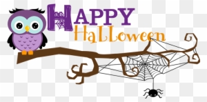 Chevron Owl Banner - Happy Halloween Banner Cute