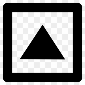 Up Arrow Of Triangular Shape Inside A Square Outline - Square With A Triangle Inside