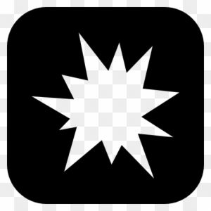Star Of Irregular Shape Of An Explosion In A Rounded - Explosion Icon ...