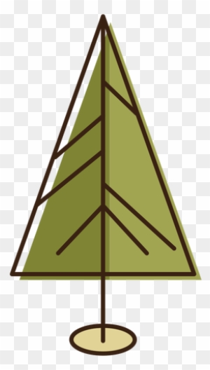 Christmas Tree Triangle Cartoon Icon - Tree Triangles