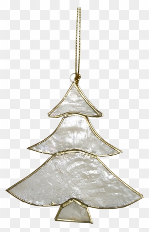 Capiz Christmas Tree Ornament - Capiz Christmas Tree Ornament 3.5"