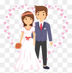 Wedding Anniversary Wish Hindi Whatsapp - Png Wedding Cartoon Couple