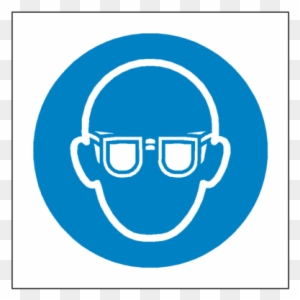 Wear Eye Protection Symbol Sign - General Safety Labels - Wear Eye Protection