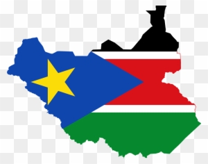 Flag Map Of South Sudan - South Sudan Country Flag