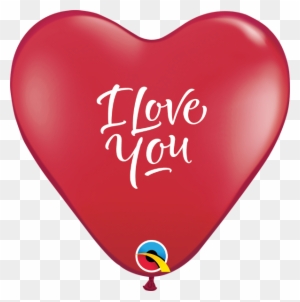 Valentines Day I Love You Script Modern Heart - 11 Inch I Love You Script Latex -r Red