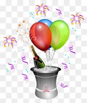 We're Celebrating Because It's The 1 Year Anniversary - Clip Art Champagne Bottle
