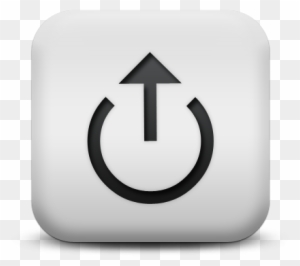 124806 Matte White Square Icon Business Power Button4 - Square White Buttons Web Png
